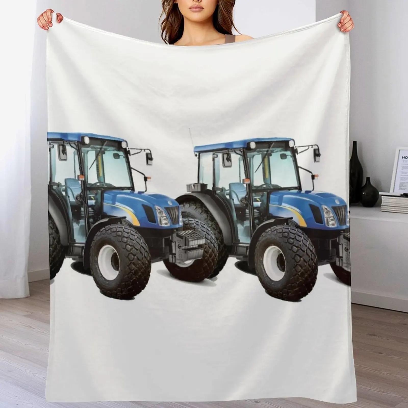 Modern Tractors Throw Blanket Long Lasting Soft Plush Blanket for Daily Use 102x76cm(40x30in)