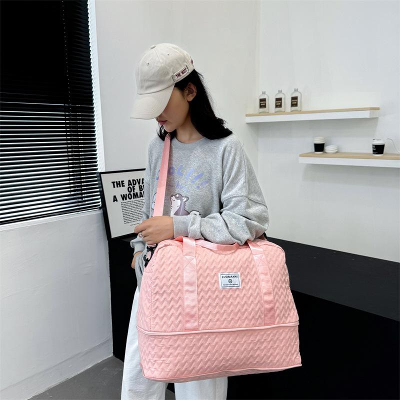 Multifunctional travel bag Large capacity expandable duffel bag Dry and wet separation Sports fitness bag Can cover tie rod