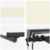 Retractable Awning Frame Cream 400 x 300 cm Polyester with PU Coating