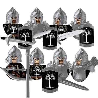 Middeleeuwse Serie Gondor Soldaten Actiefiguren Model Kleine Deeltjes Bouwstenen Speelgoed voor Kinderen Verjaardagscadeaus