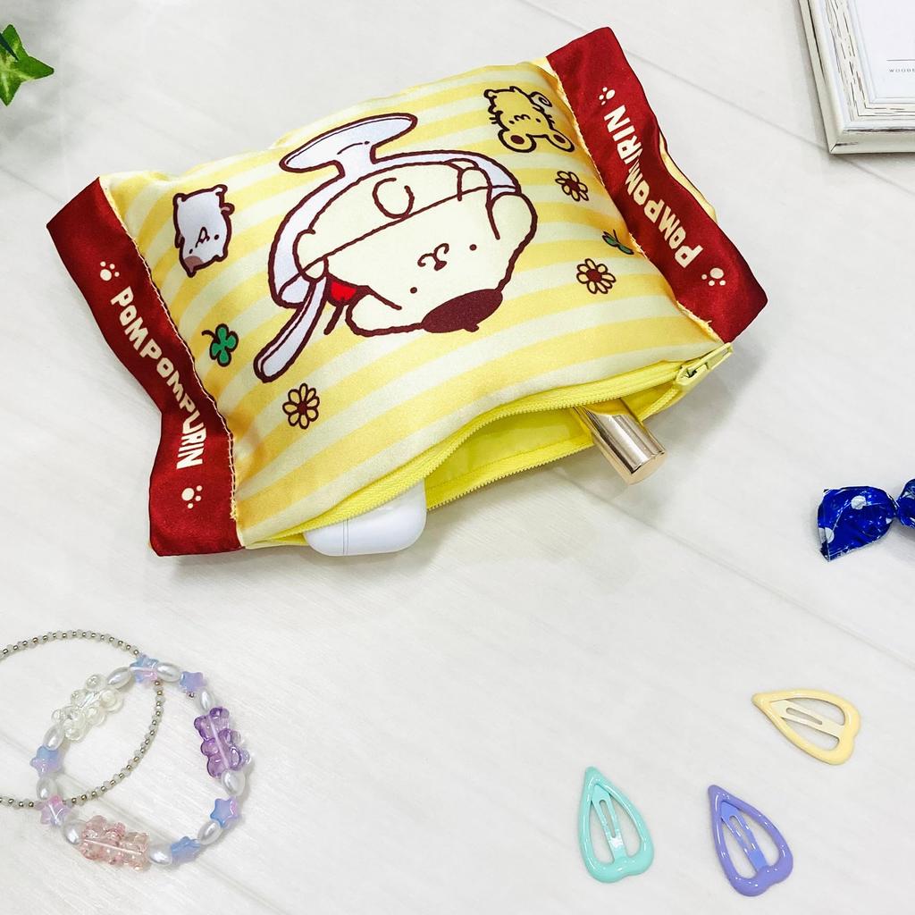 MORIPiLO Pompompurin Tissue Case Sanrio Characters Goods Small Item Pouch Plush Cute 20x14cm Pouch Makura no Morishita (Pillow Yellow)