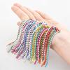 Colorful Ball Bead Connector Chain 20/12cm Fits KeyRing Key Iron Chain Dolls Label DIY Jewelry Making Toy Hanging Chain