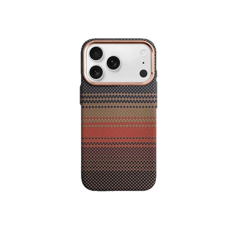 Kevlar Magnetic Phone Case IPhone 18 Pro Max 17 16 Hard PC Cover Shockproof Full Body Protection