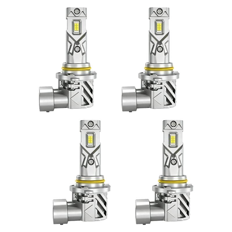 

Pack Of 4 9006 LED Headlight Bulbs 6000K Bright Light Easy Installation For Cars Aluminum Construction Replacement Bulbs 1