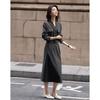Demana Women's Hyaluronic Acid V-Neck Knitted Dress