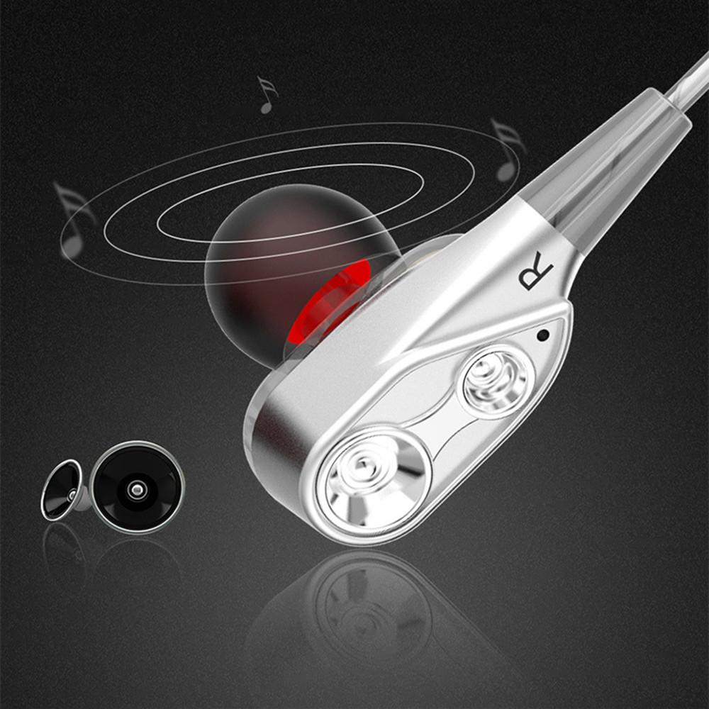 Premium Android In-ear Stereo Bass Earphone Dual Driver Sport Headset With Microphone