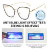 Blue Ray Blocking Anti-Blue Light Glasses Vintage Ultralight Metal Computer Goggles Eye Protection Frame Eyewear Women