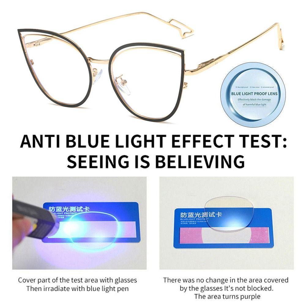 Blue Ray Blocking Anti-Blue Light Glasses Vintage Ultralight Metal Computer Goggles Eye Protection Frame Eyewear Women