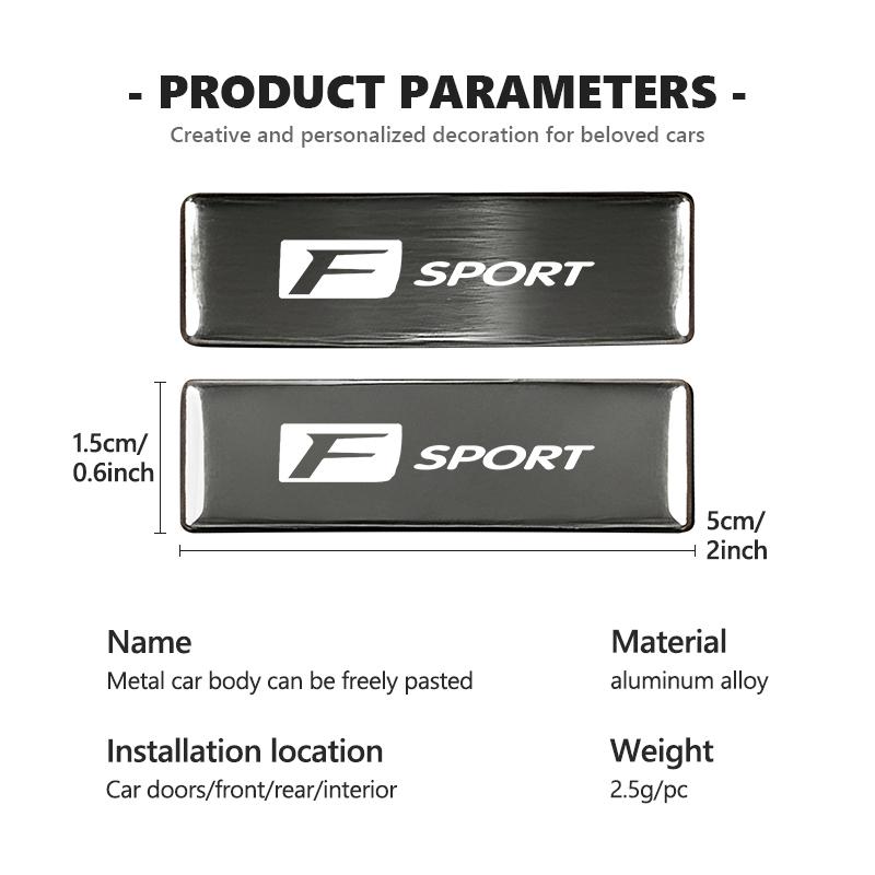 For Lexus Car Body Sticker Badge Auto Styling Decoration Accessories F Sport ES LS IS GS LC RC GC RX CT200h UX NX LX GX