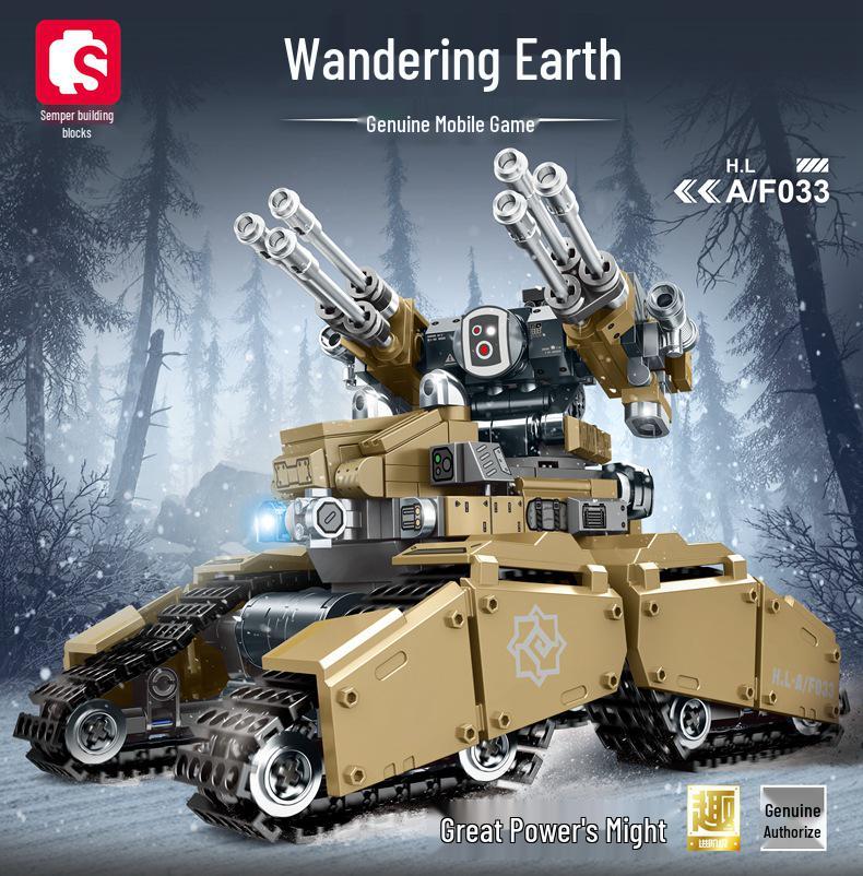 Sheng Bao Wandering Earth Building Blocks Mobile Game Toy - Ammo Sprinkler Assembly Kit for Children