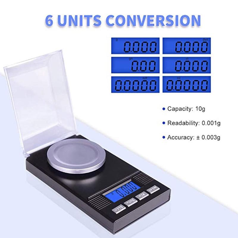 Digital Scale Kitchen Scale with LCD Display Tare Function Stainless Steel Platform Jewelry Scale Precise for Gold Food