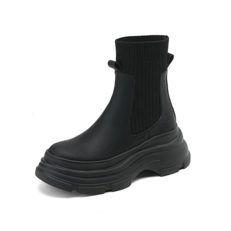 Ankle Boots Women Flats Platform Shoes 2025 New Trend Snow Boots Casual Winter Sneakers Walking Chelsea Woman Zapatos