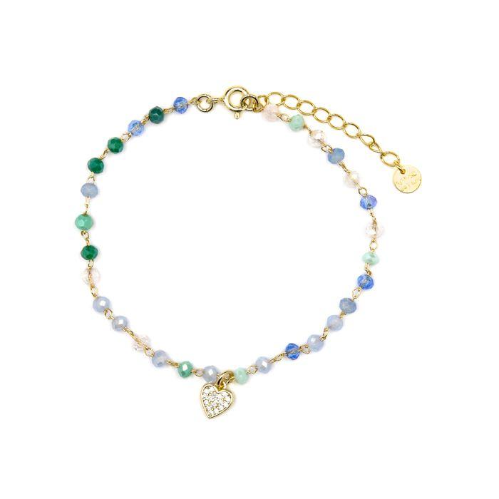 Bracelet - Luxenter - Caram - Argent 925 - finition or jaune 18k - Cristal multicolore