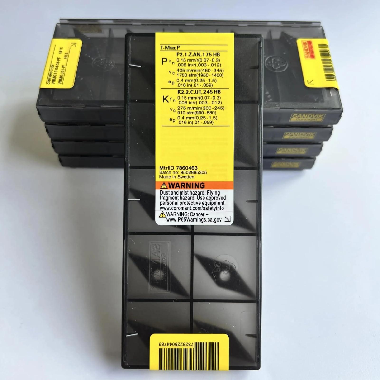 

Original Sandvik / VNMG160404-PF 4415 / CNC lathe carbide blade 10 PCS