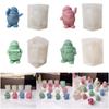 Easy Releases Santa Claus Candle Mould Sturdy Silicone Christmas Crafting for Projects