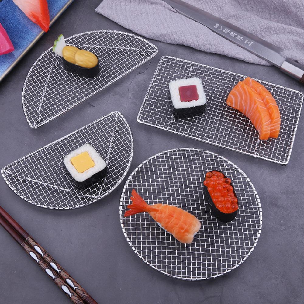 Japanese Style Barbecue Net Stainless Steel Oil Draining Rack Tempura Frying Net  Fried Food