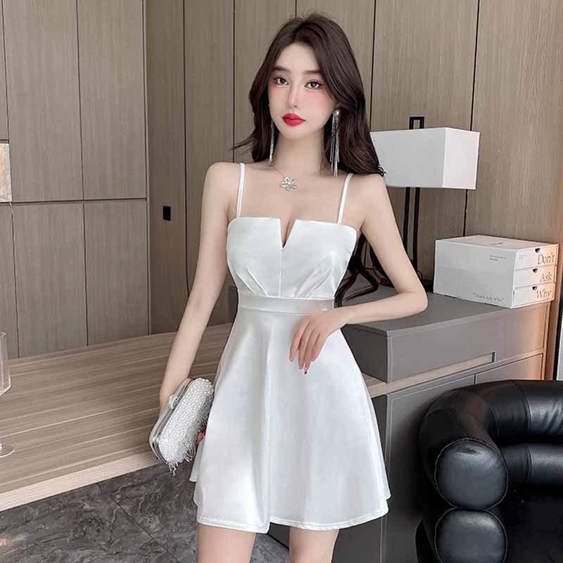 Damenbekleidung Nachtclub Bar Neckholder Low Cut Slim Kleid Trend