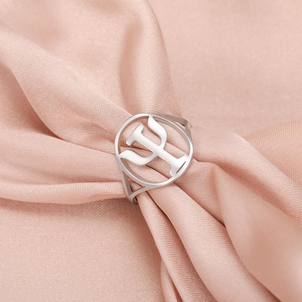 Psi Symbol Stainless Steel Ring Men's And Women's Fashion Greek Alphabet Psychology Psychiatry Medical Signs Ring Jewelry Gift