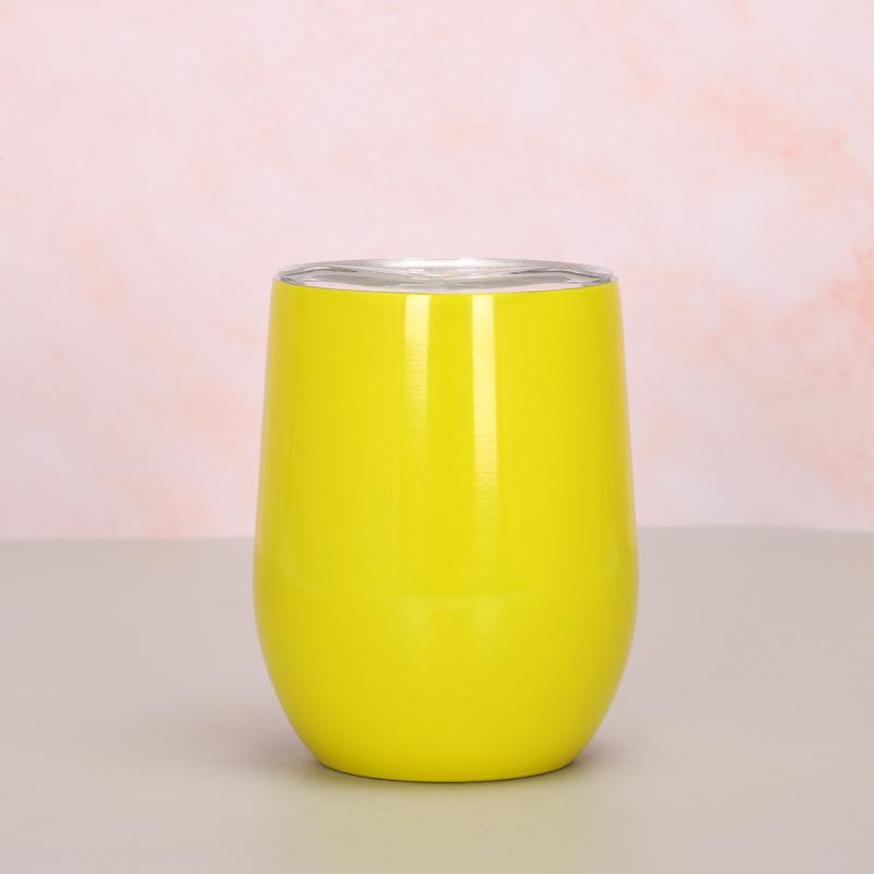 12oz Eggeskallkopp 304 Rustfritt Stål Dobbeltlags Vakuum Fargespray Maling Eggekopp Swig Stor Magekopp