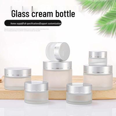 Flacons Cosmétiques Rechargeables en Verre Dépoli: Pots de crème pour le visage 50g, Pots de crème pour les yeux 30g, Pots de masque
