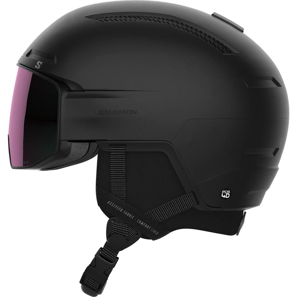Salomon DRIVER PRO SIGMA Black Ski/Snowboard Helmet, 2023-24 Model, Unisex, L47011700, Small,