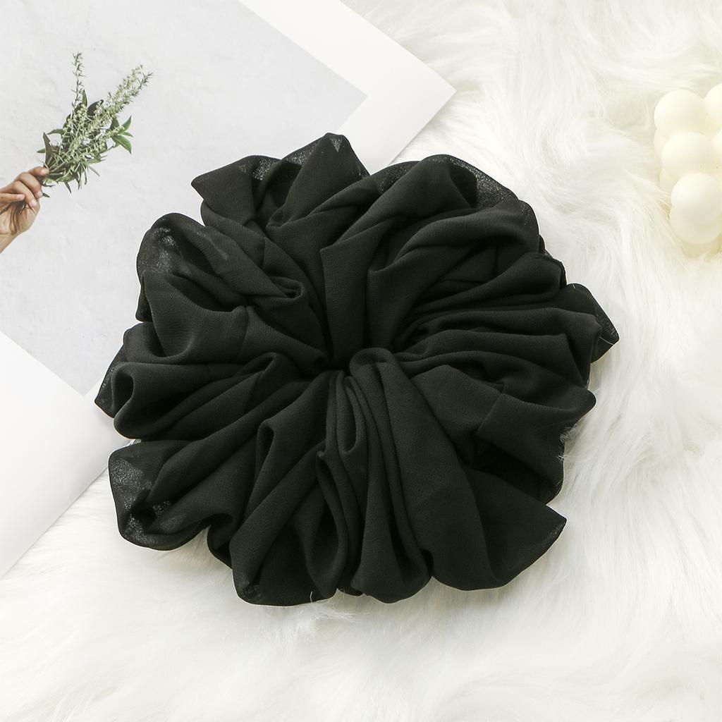 Fashion Muslim Printed Scrunchy Large Premium Oversize Hair Band Malaysia Chiffon Big Size Muslim Hijab Scrunchies