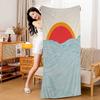 Wave Landscape Japanese Wall Art Beach Towel Bath Towels for Girl Microfiber Quick Dry Custom Sand Free Beach Yoga Spa Gym Pool