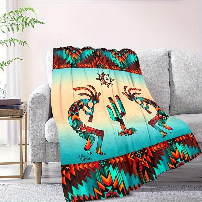 Indian retro style lunch break blanket flannel blanket digital printing gift blanket source