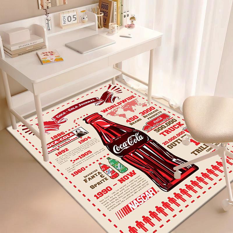 Christmas Gift Halloween Themed Cola Beverage Coca Cola Carpet Is Suitable for Living Room and Bedroom Doormats Office Balcony Decorative Carpet V26
