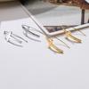 Women's Gold Stainless Steel Cross Earrings - Fashionable European and American Style (ED-513)