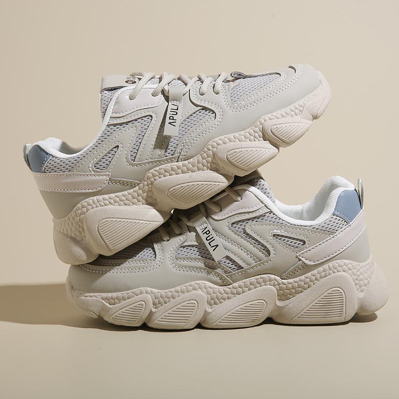 Spring and summer girls' dual net dad shoes, gym running shoes