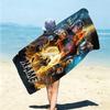 Personalized "Green Forest Guardian" Beach Towel Microfiber Beach Towel Thin Absorbent for Beach Swimming Yoga Bath Sports. 0910380