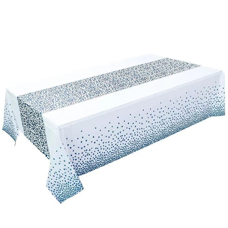 Tablecloth 1PCS PEVA Tablecloth Table Runner Thickened Waterproof Oil Venus Polka Dot Dining Table Birthday Wedding Party