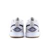 Jordan Air Jordan 1 Ammortizzazione Antiscivolo Basse Vintage Scarpe da Pallacanestro Unisex Grigio Bianco 553558-146(Team676-)