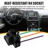 H4 Bulb Socket Wiring Harness Extension Kit Female Lamp Holder Cable for Most Trucks SUVs Headlights Fog Lamp