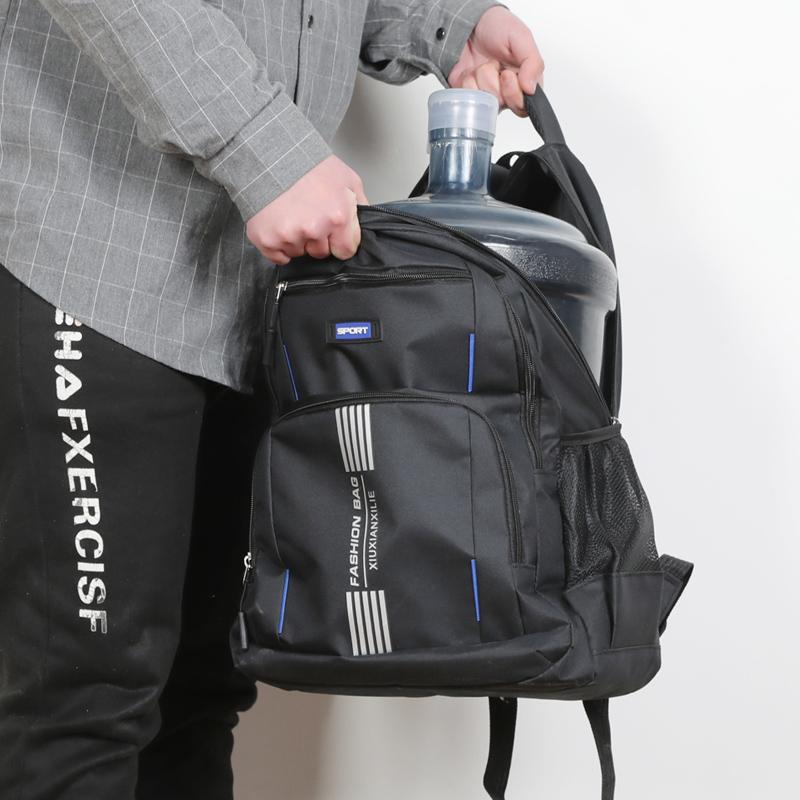 Unisex Minimalist Backpack - Multi-Layer Pocket Design for Business Travel & Student Life