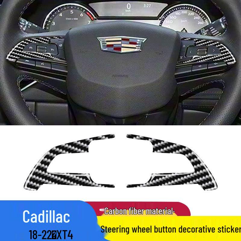 Kohlefaser-Lenkradtastenaufkleber für Cadillac XT4 (2018-2022)
