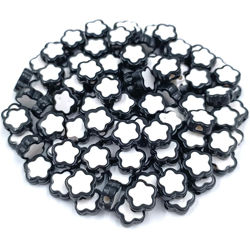 30pcs/Lot 10mm Acrylic Beads Jewelry Crafts Jewelry Flower Shape Spacer Beads Beads Clay Beads For Jewelry Making DIY Handmade