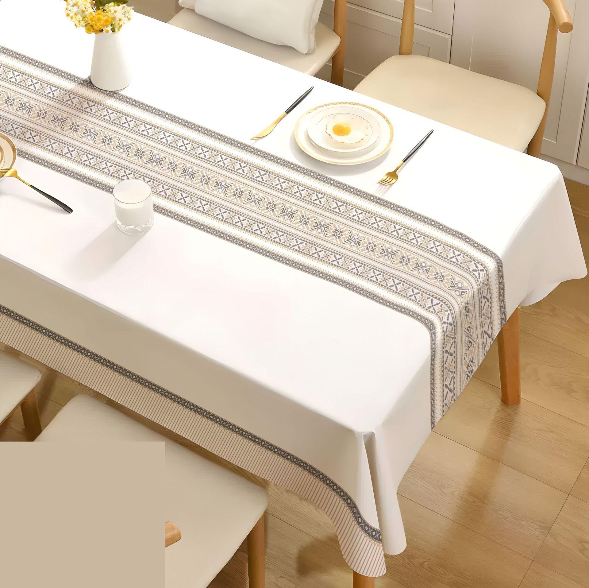 Home Tablecloth Modern Minimalist Printed Anti Scald Wash Free Table Mat Rectangular Insulated Coffee Table Cloth Restaurant Decorative Fabric 80x120cm