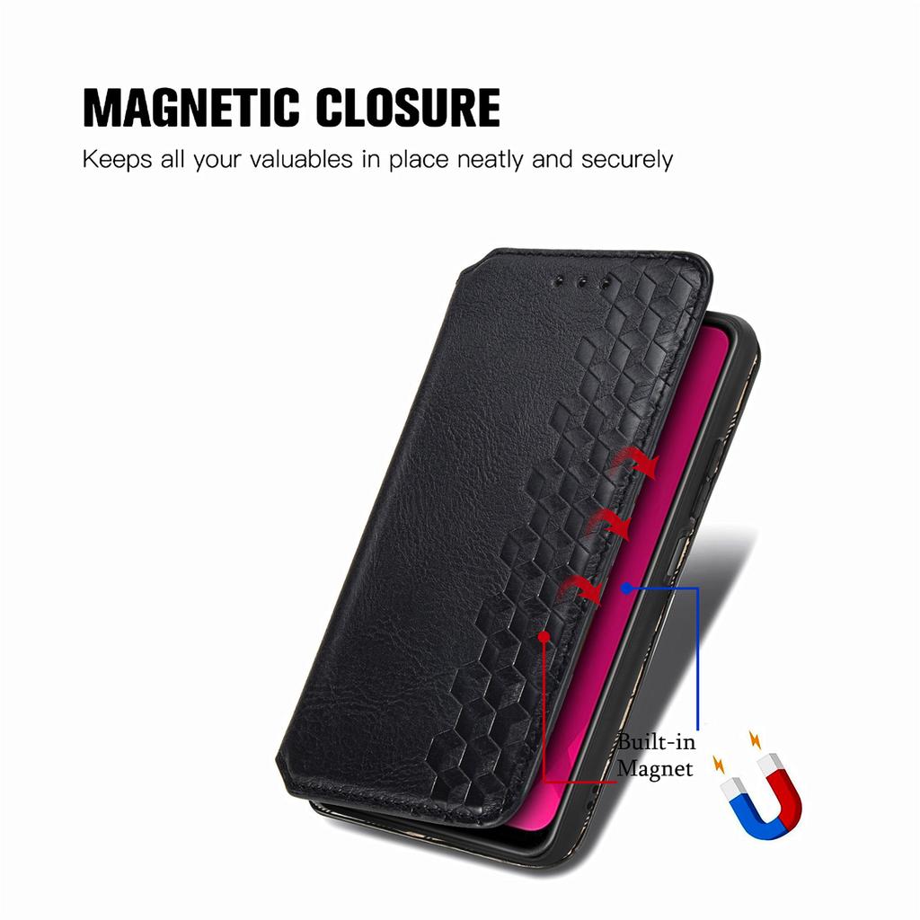 Rhombus Imprint for Xiaomi Redmi 14C 4G/14R 5G/Poco C75 4G Case PU Leather Wallet Phone Cover