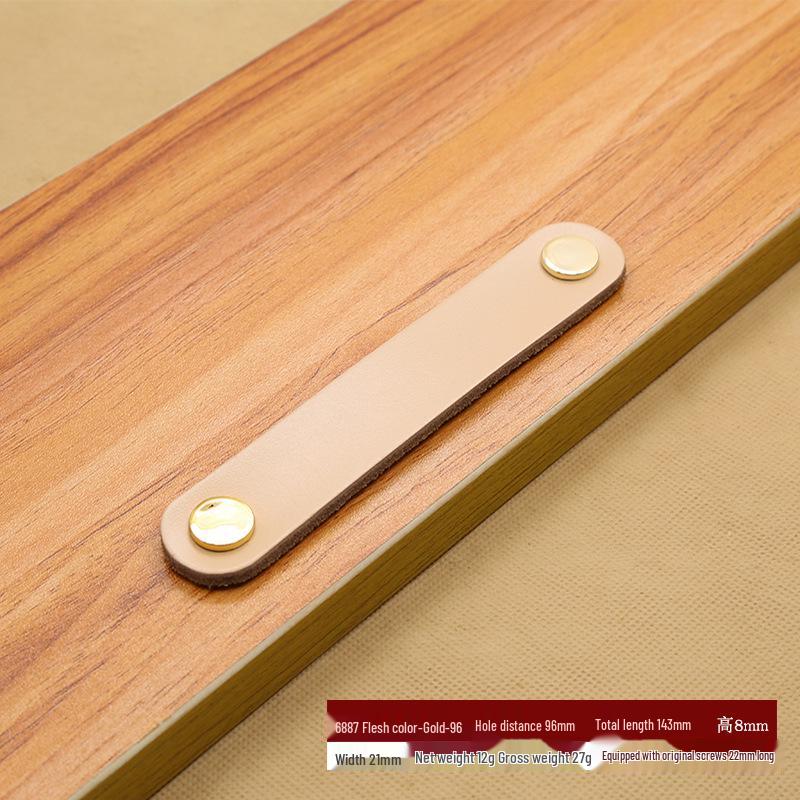 Brown-Black Leather Handle for Suitcases, Bags, Drawers, and Cabinets