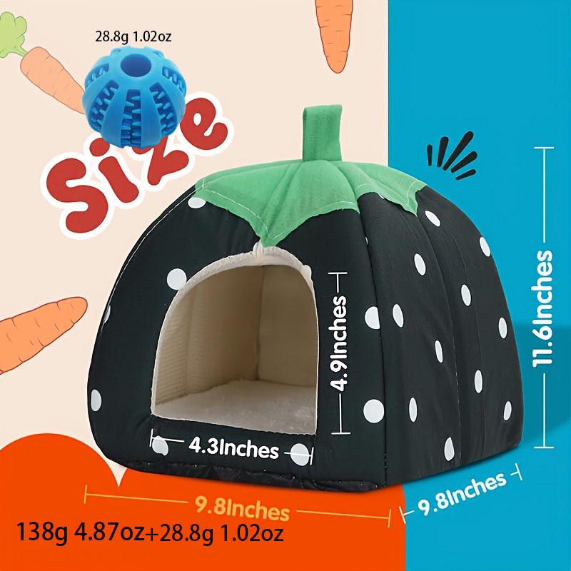 Washable Small Pet Strawberry Nest for Parrots, Guinea Pigs, and Hamsters