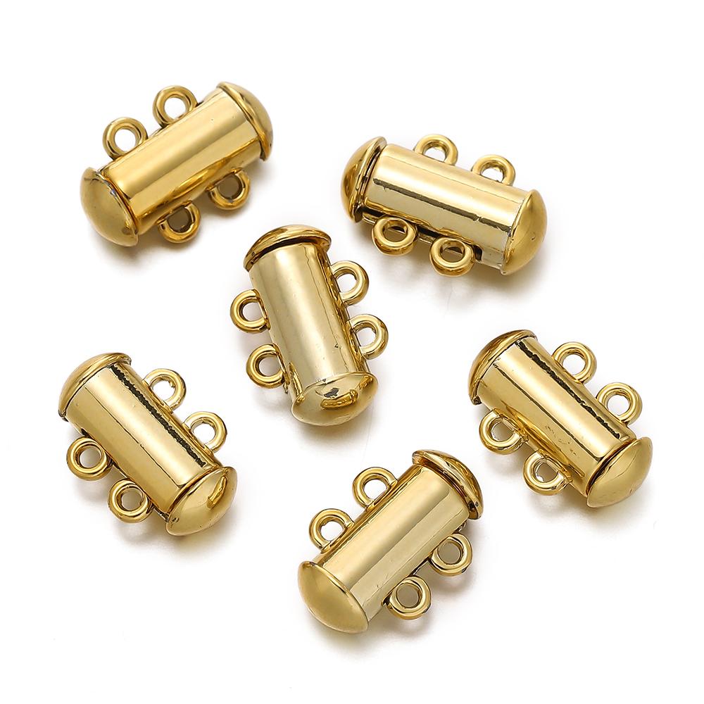 

5pcs/lot 2/3/4/5/6 Rows Metal Magnetic Clasps for DIY Connectors Slide Clasps Bracelet Closure Necklace Clasp Jewelry Making 5pcs