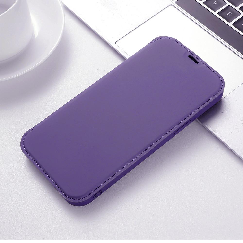 Flip Leather Liquid Silicone Case For APPLE Iphone 12 13 14 11 Pro Max X XR XS Max 14 Plus Solid Color Lens Protection Card Book Cover