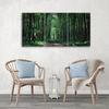 Three Piece Picture Canvas Print Forest Green Nature