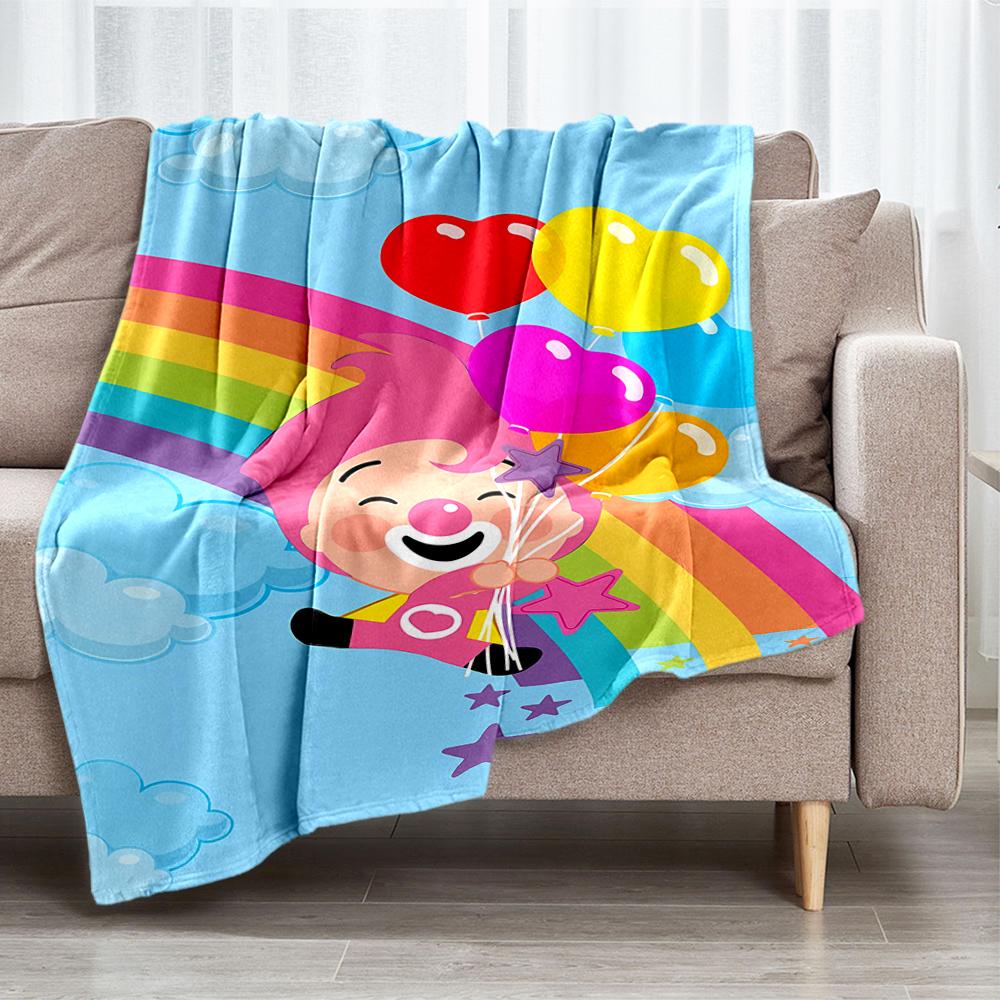 Coperta stampata a tema Plim Plim - Perfetta per divano, letto, viaggi e uso all'aperto | Lavabile in lavatrice, accogliente e resistente.