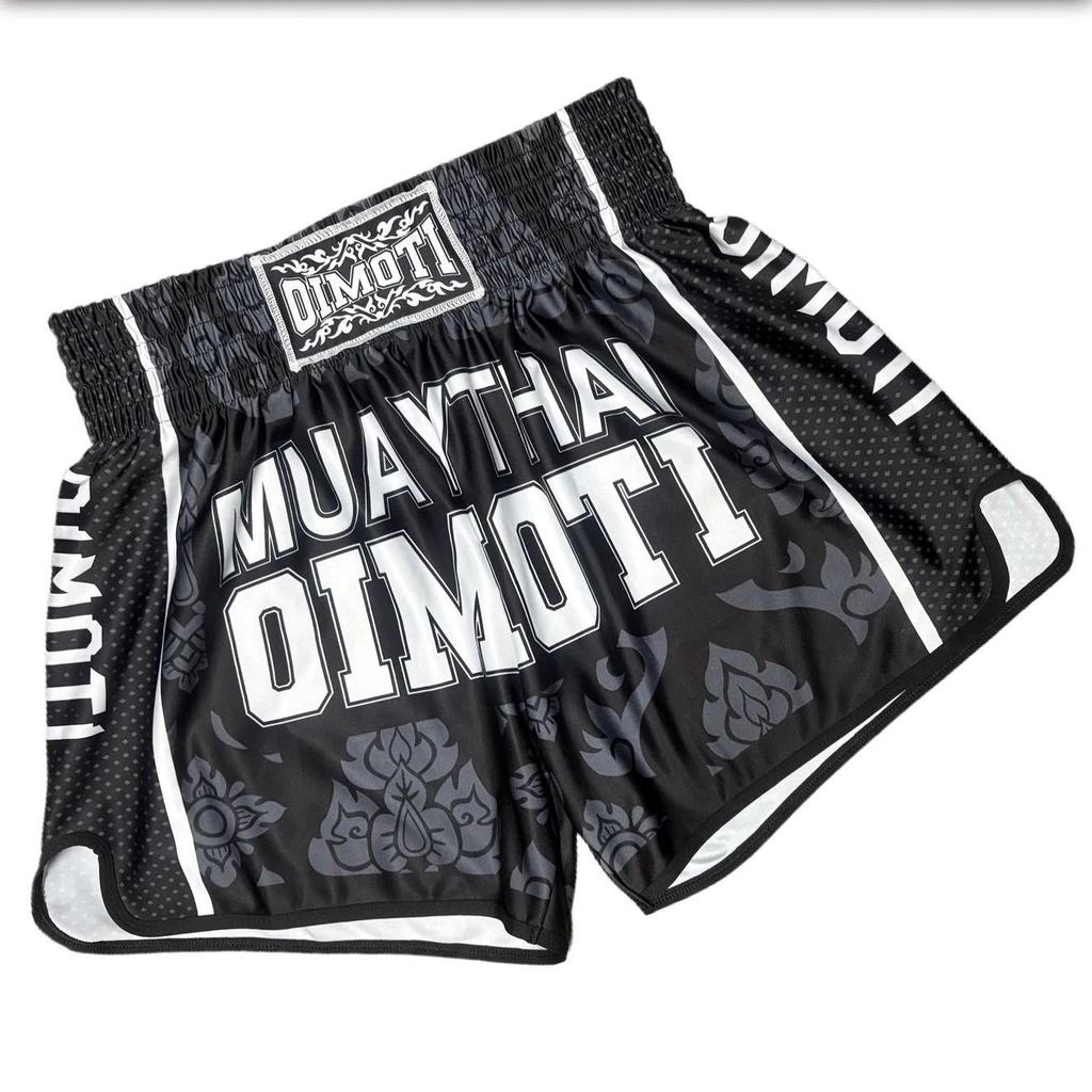 Thai Drawing Black Muay Thai Kickboxing Boxing MMA UFC Casual Shorts Gym Sport Unisex Men Women Workout Quick Dry Print Elastic High Waist Training