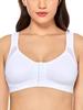 Women Post-Surgical Sports Support Bra Front Closure with Adjustable Straps Wirefree Racerback