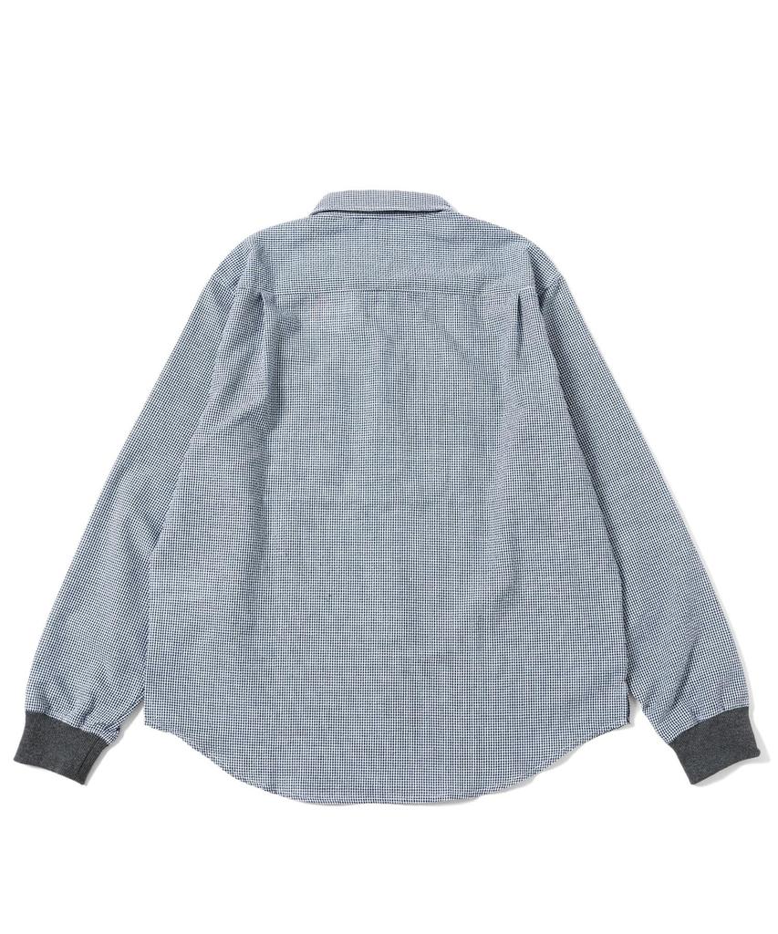 Happy Long Sleeve Shirt with Ribbed Navy [Cliff Mayer] Sleeves, Men's, X-LARGE,