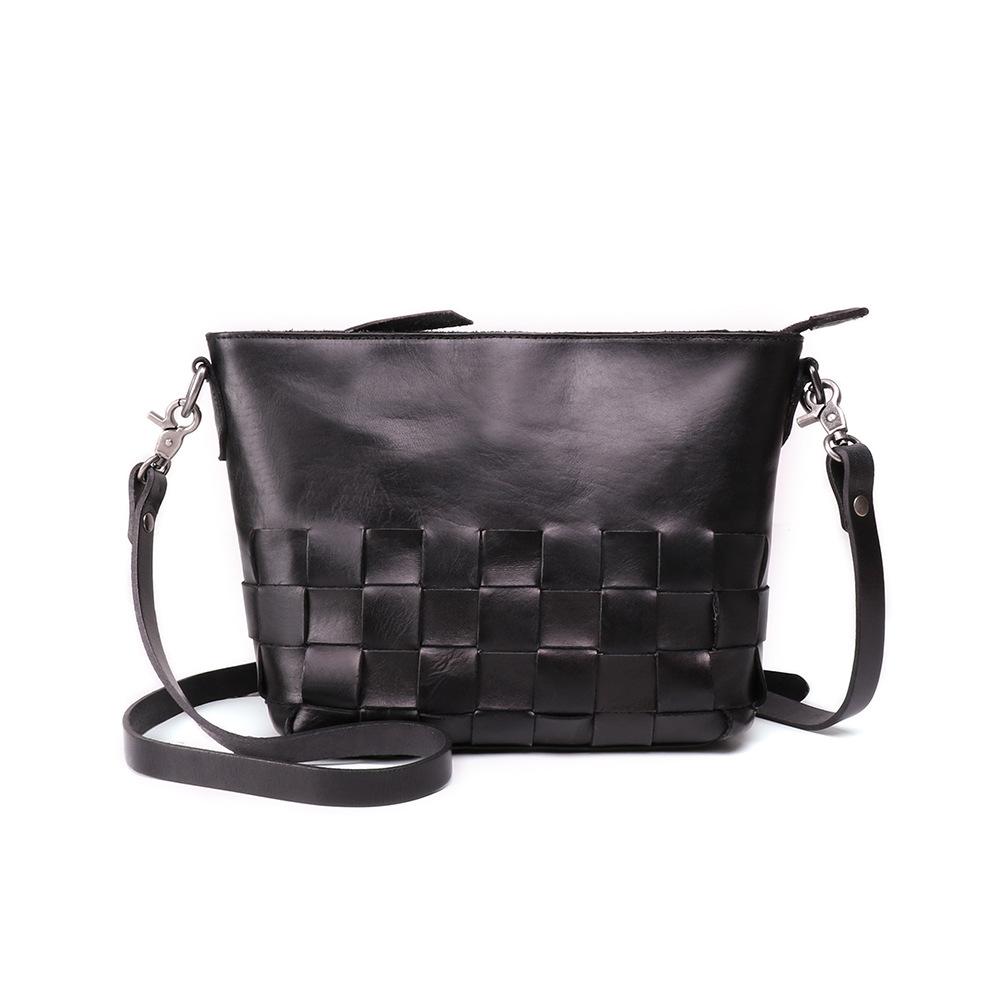 Женская сумка из плетеной кожи растительного дубления сумка-мессенджер из натуральной кожи женская плечевая сумка в стиле ретро-моды женская сумка из коровьей кожи первого слоя 12750₽